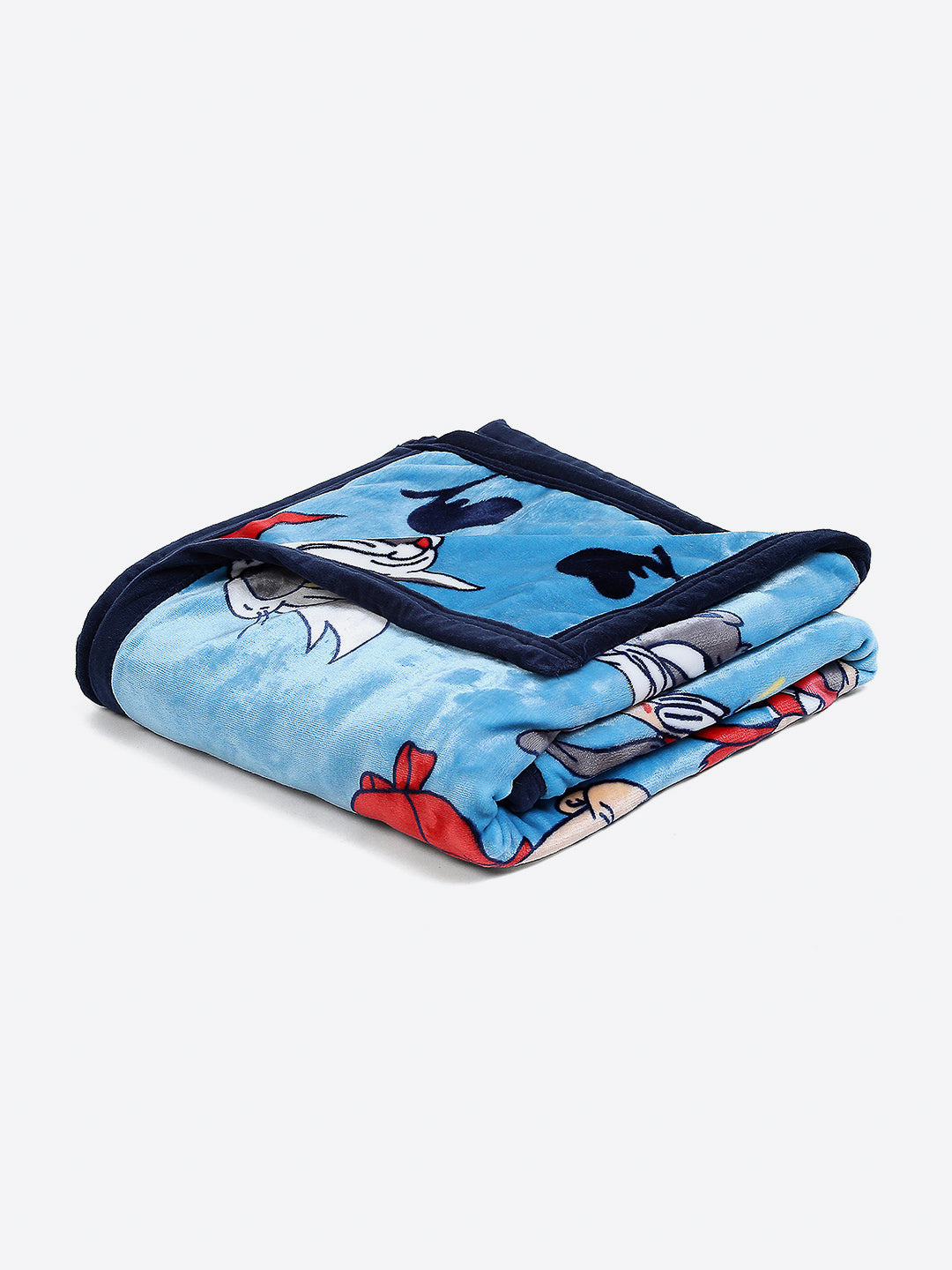 Looney Tunes Printed Soft Plush Cartoon Network Blue Baby Blanket