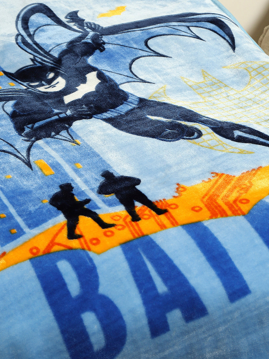 Batman Printed Ultra-Soft Cartoon Network Blue Baby Blanket