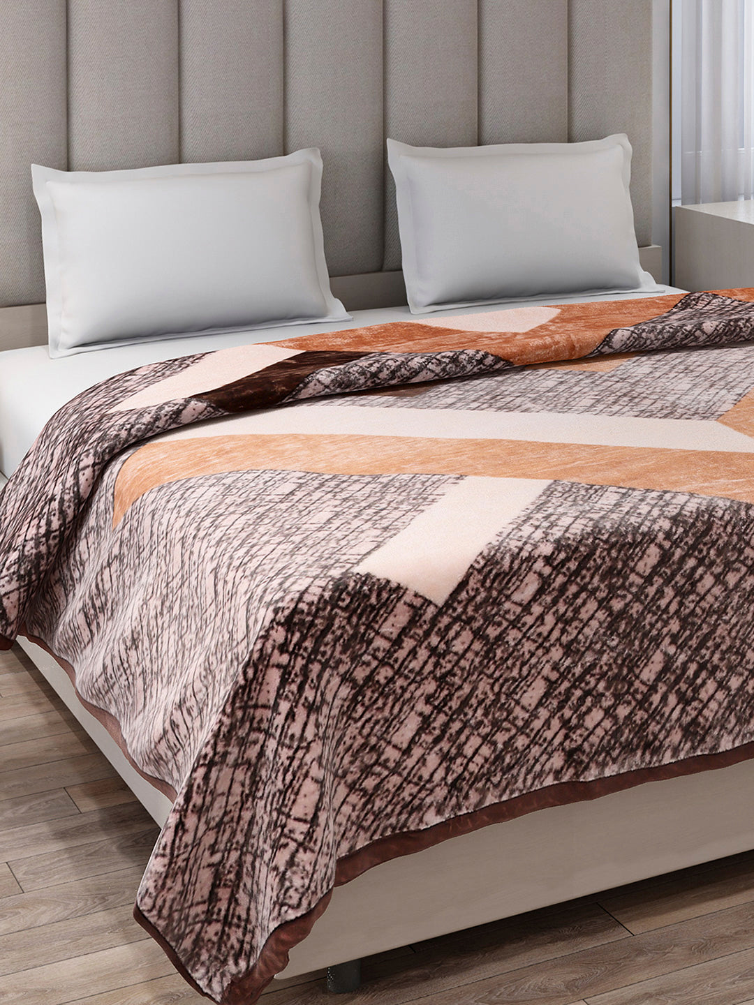 Printed Double Bed 1 Ply Blanket for Mild Winter - (Regal)