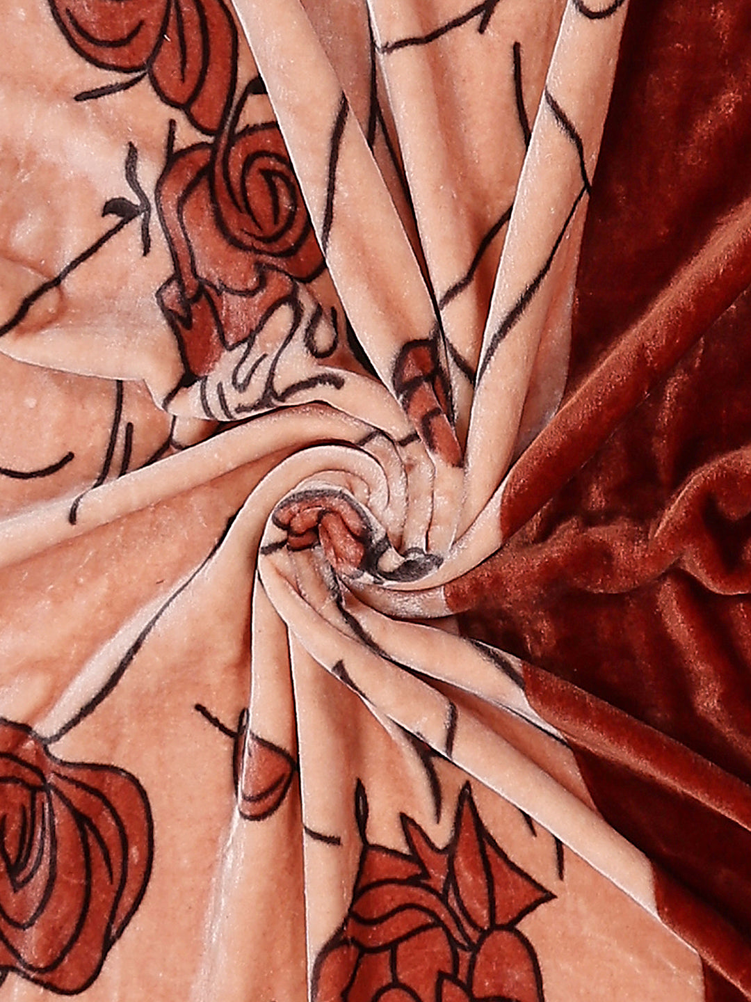 Printed Double Bed 1 Ply, 540 GSM Blanket for Winter - (Relation PVC)