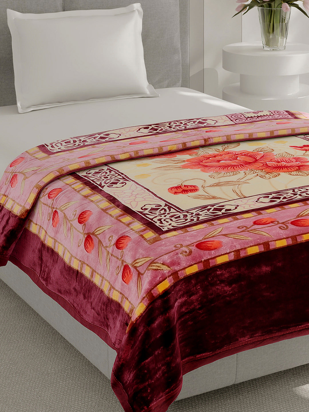 Printed Single Bed 1 Ply Super Soft Blanket for Heavy Winter - (Relation Plus)
