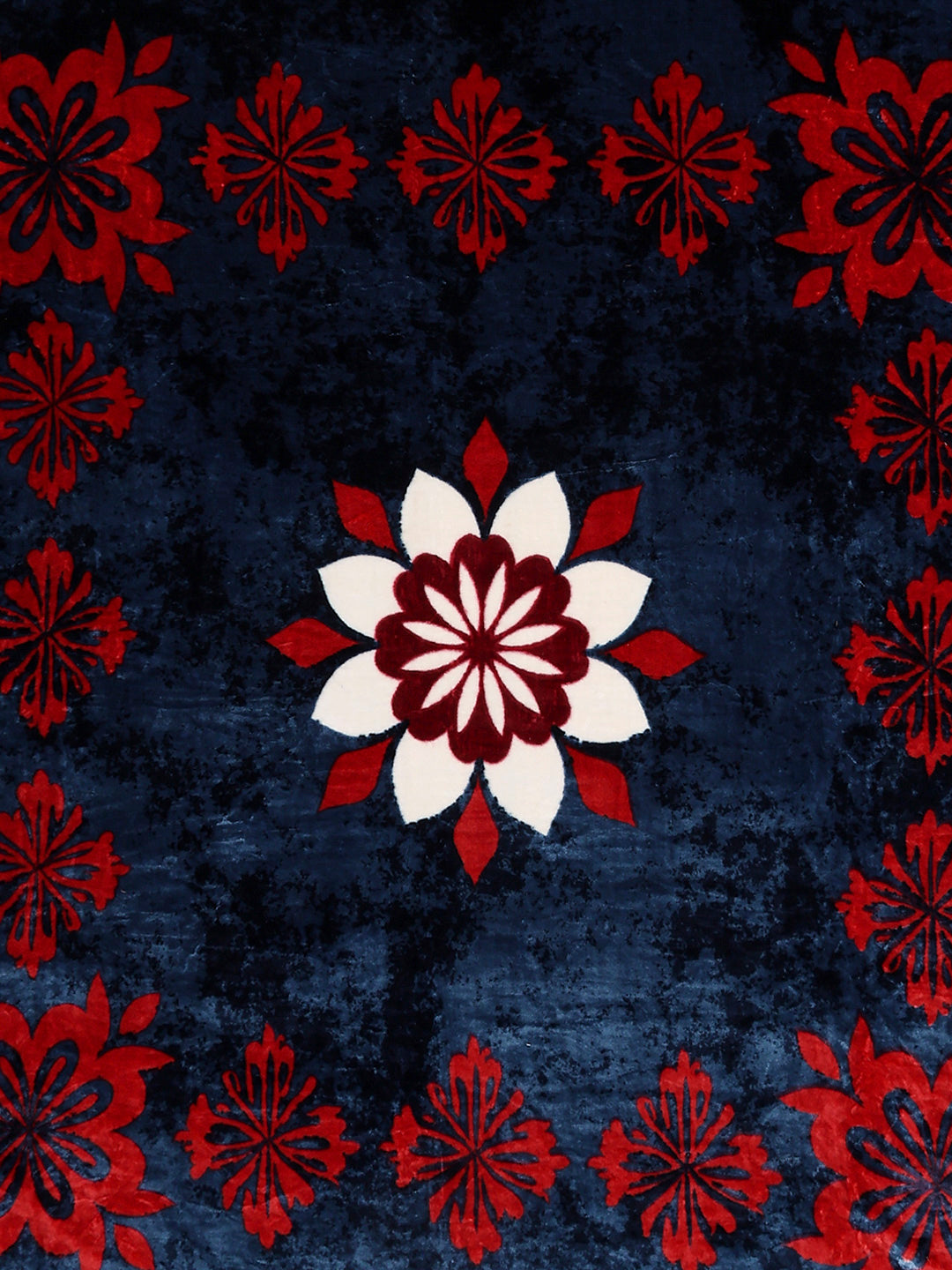 Printed Double Bed 1 Ply, 549 GSM Blanket for Mild Winter - (Roman Box)