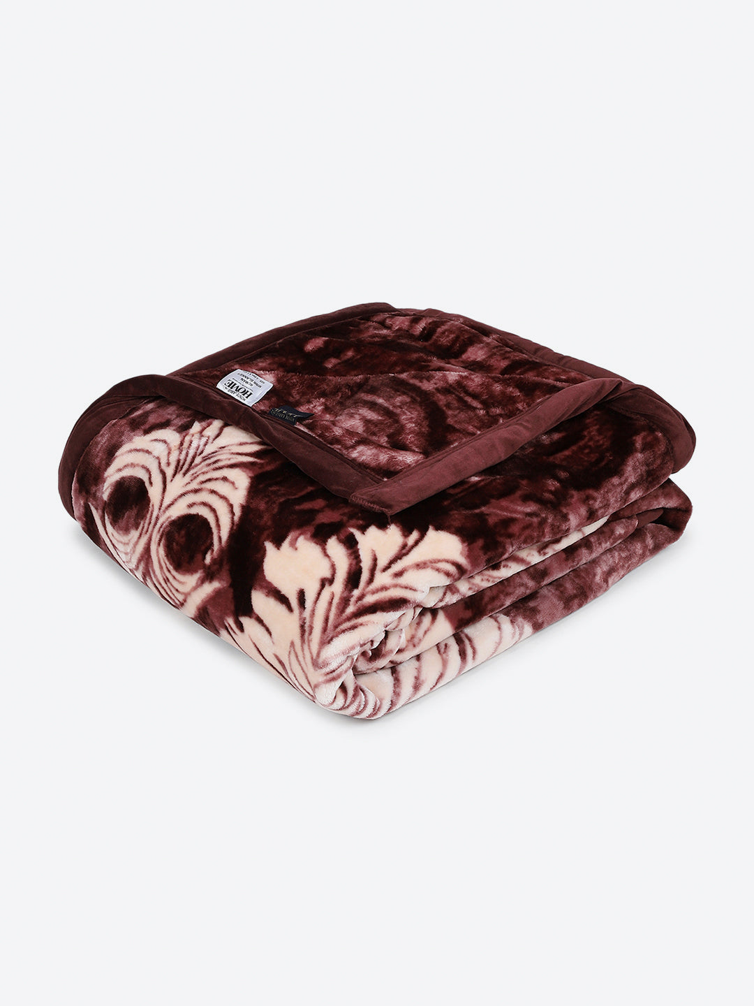 Printed Double Bed 1 Ply, 549 GSM Blanket for Mild Winter - (Roman Box)