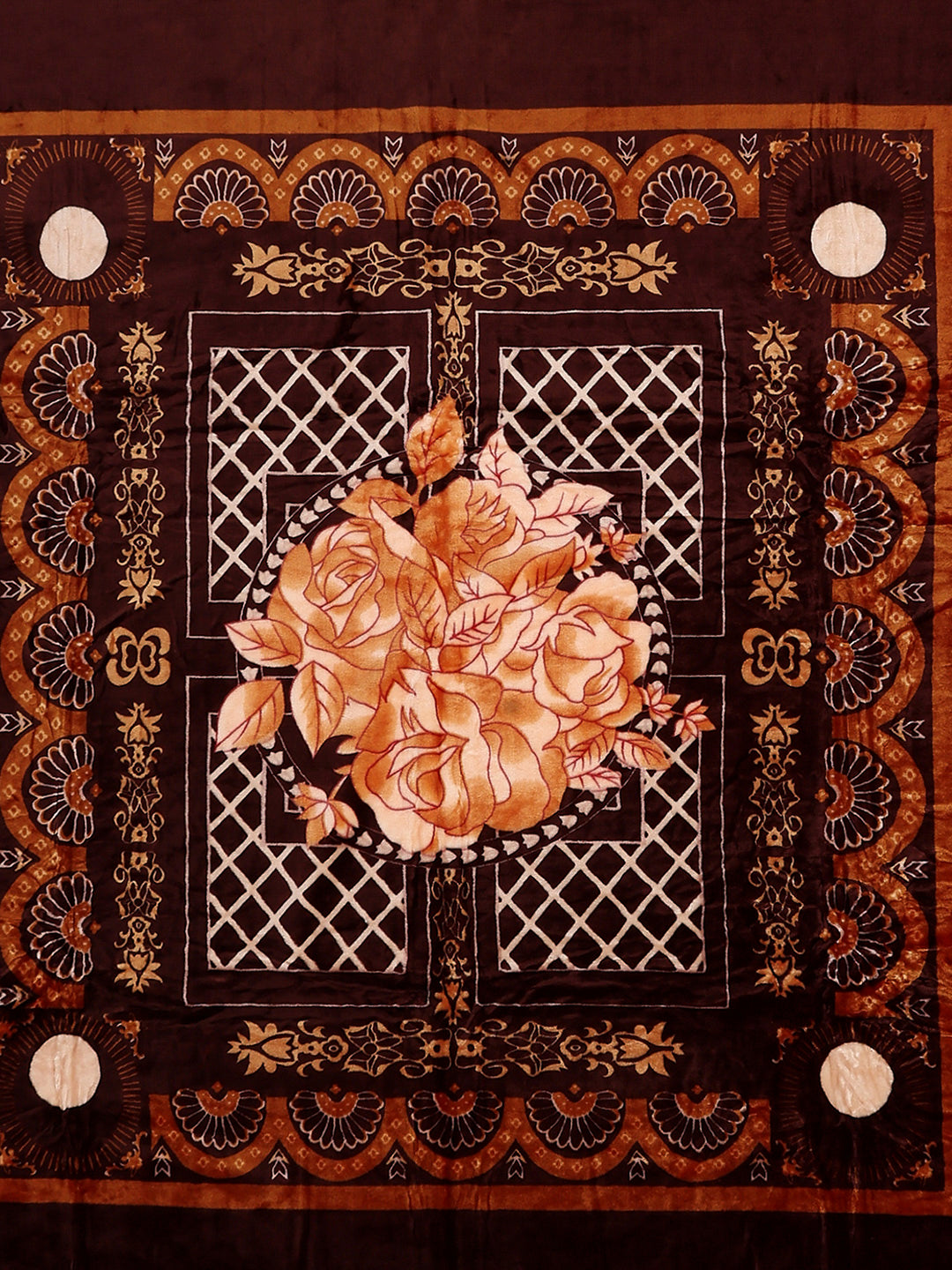 Printed Double Bed 1 Ply, 530 GSM Super Soft Blanket for Mild Winter - (Roman Plus)