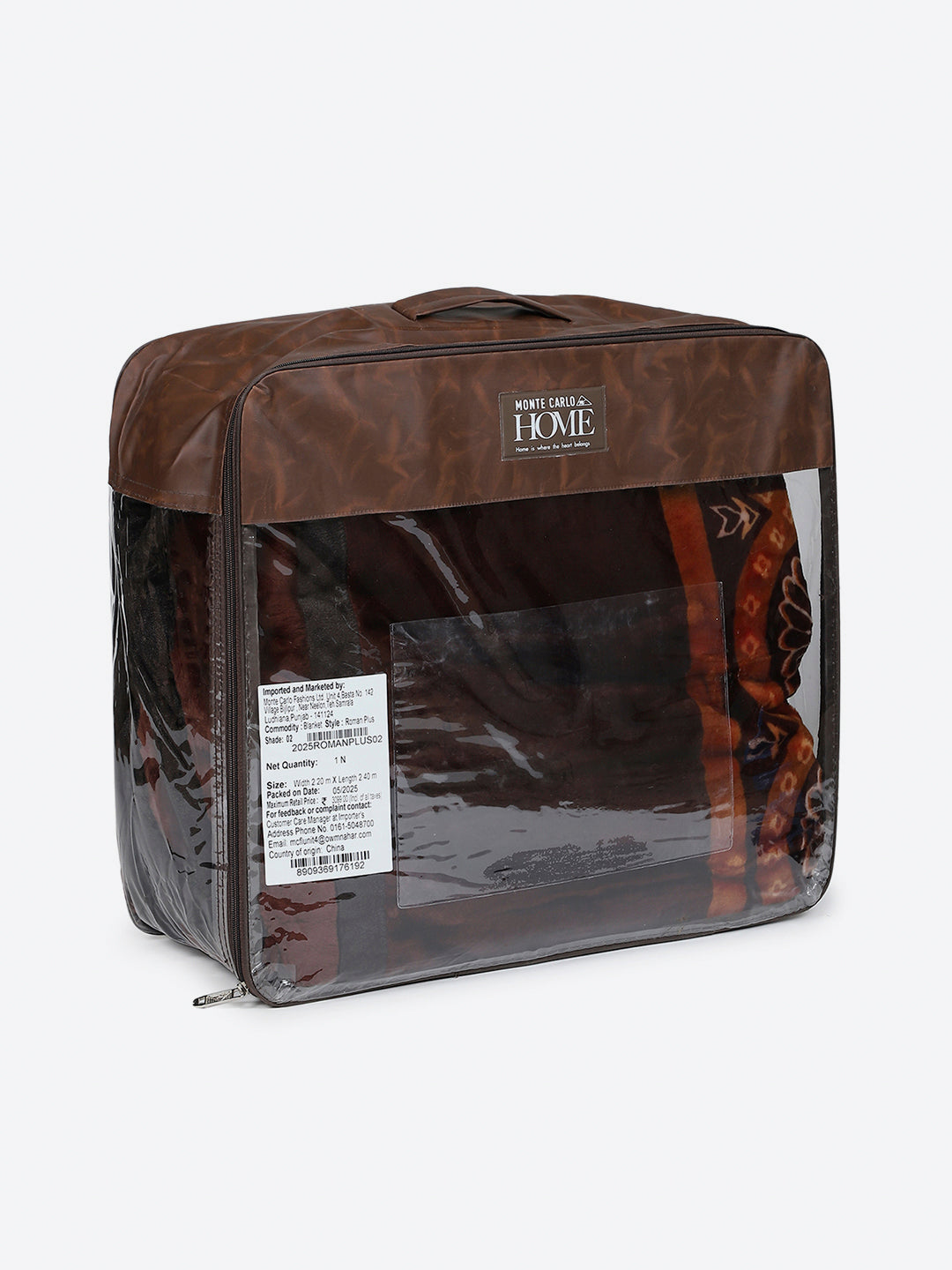 Printed Double Bed 1 Ply, 530 GSM Super Soft Blanket for Mild Winter - (Roman Plus)