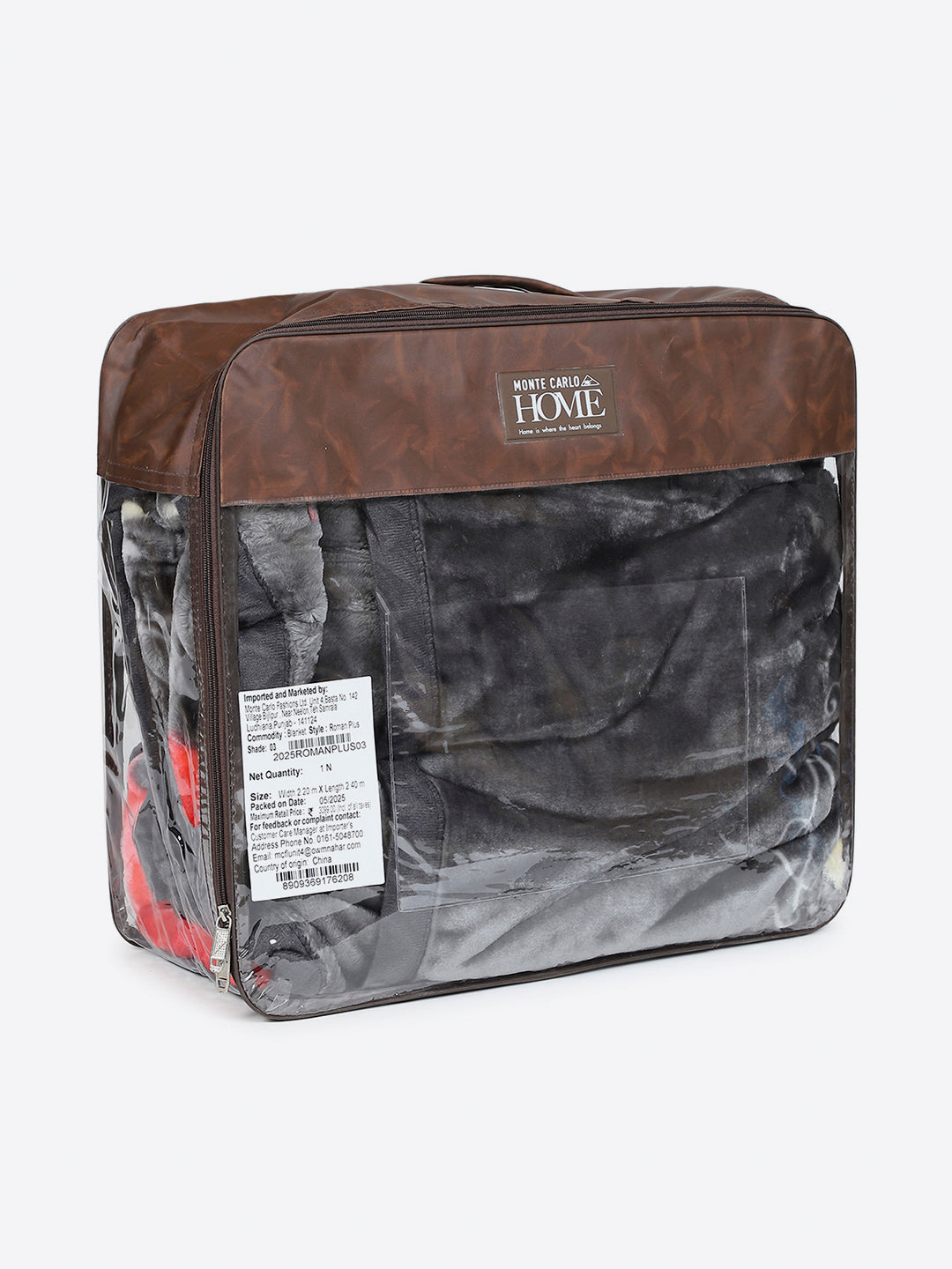 Printed Double Bed 1 Ply, 530 GSM Super Soft Blanket for Mild Winter - (Roman Plus)