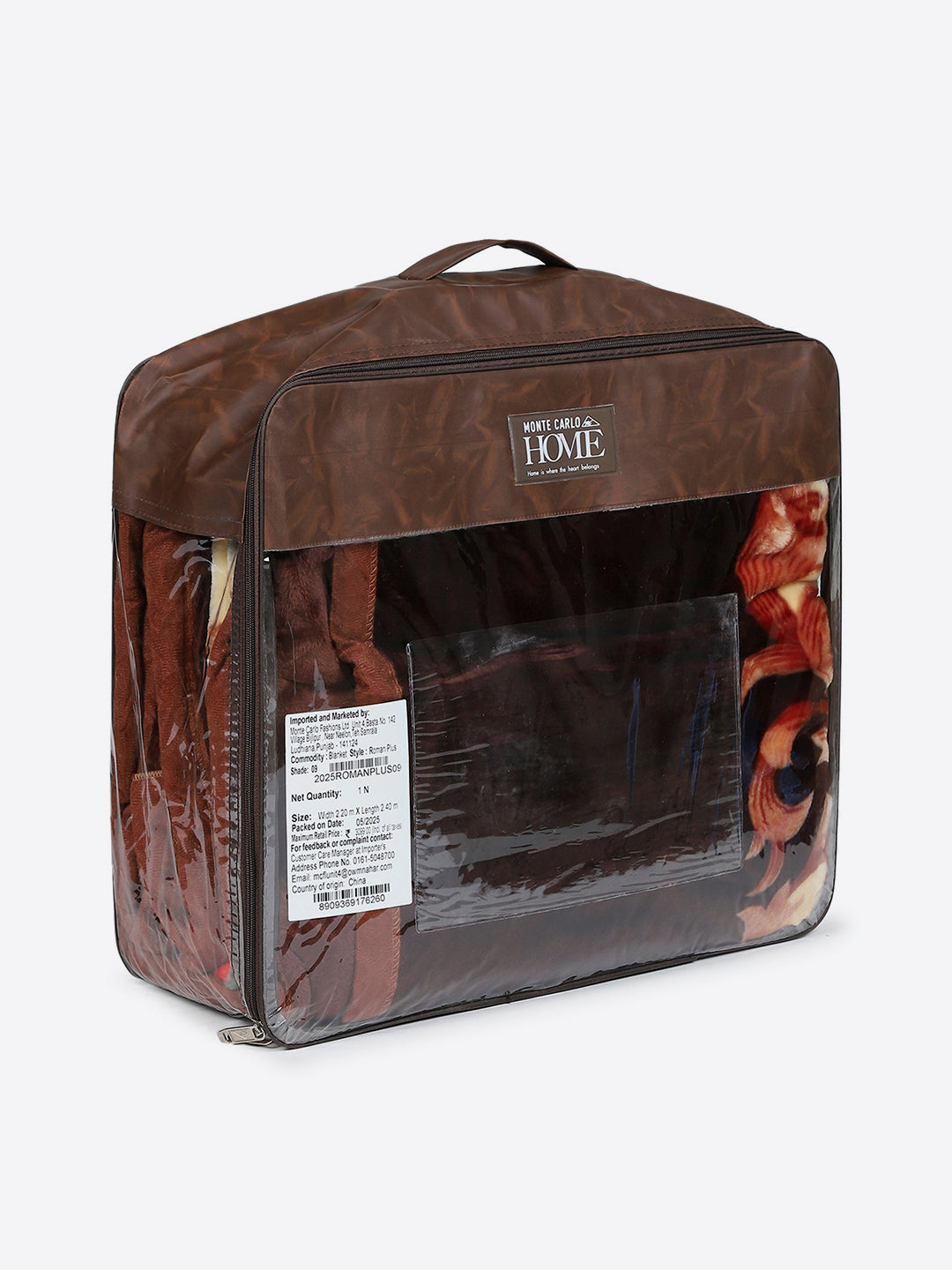 Printed Double Bed 1 Ply, 530 GSM Super Soft Blanket for Mild Winter - (Roman Plus)