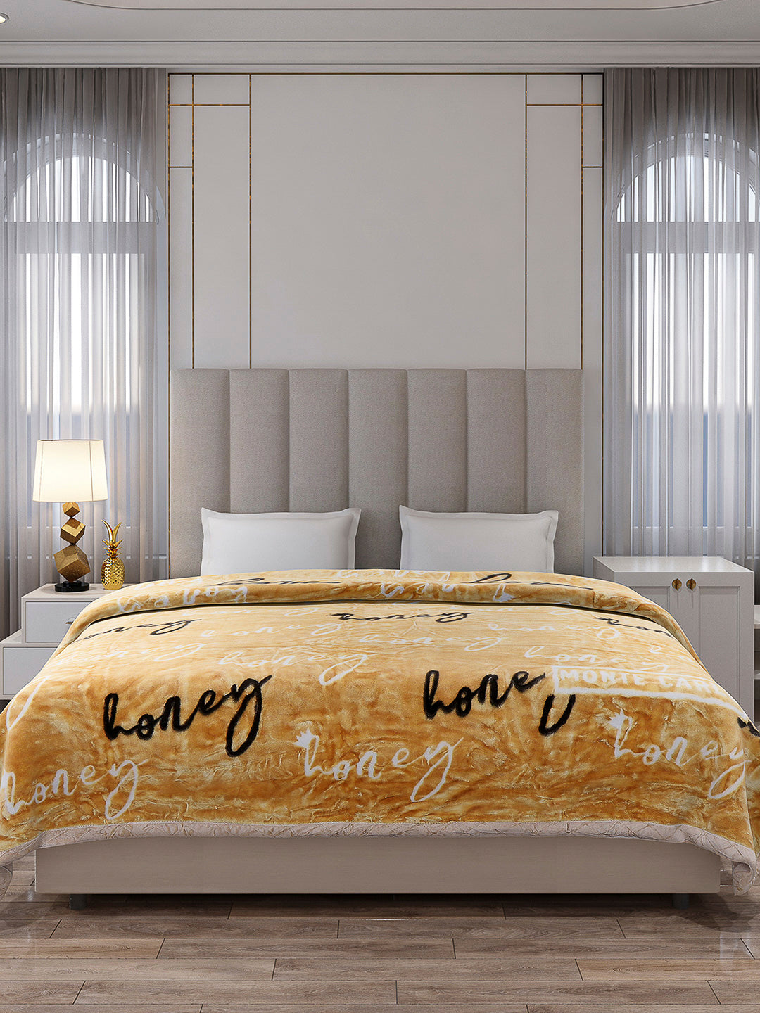 Printed Double Bed Reversible Blanket 2 Ply, 570 GSM, 3 kg (Royalgold Plus)