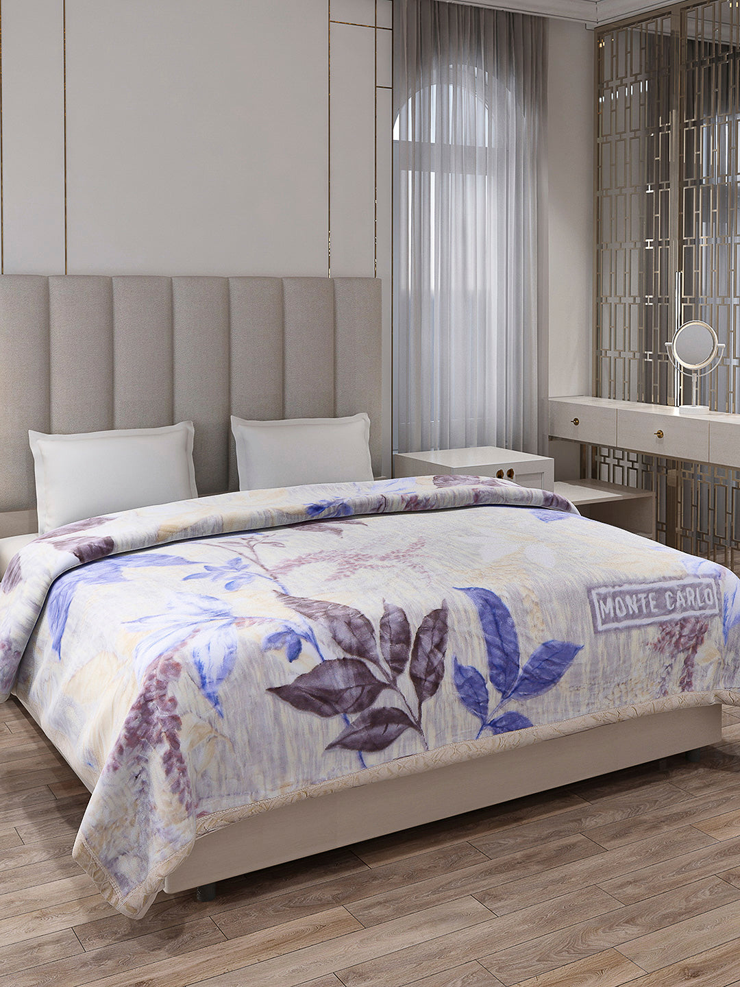 Printed Double Bed Reversible Blanket 2 Ply, 570 GSM, 3 kg (Royalgold Plus)