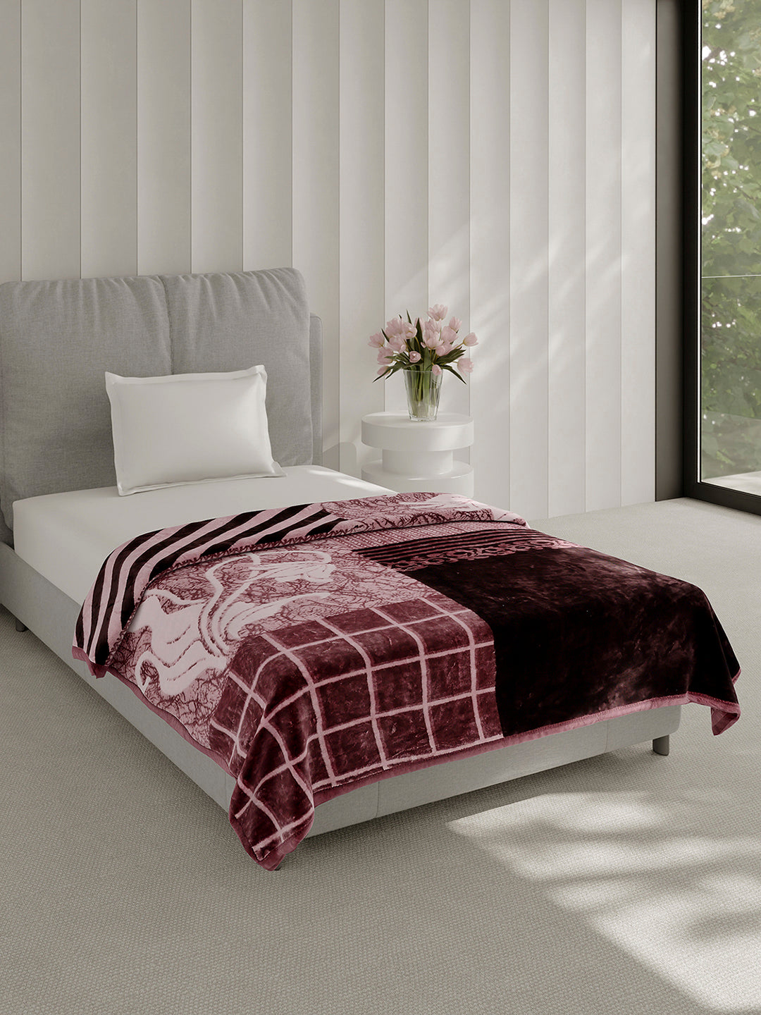 Printed Single Bed 1 Ply Blanket for Heavy Winter - (Soulmate)