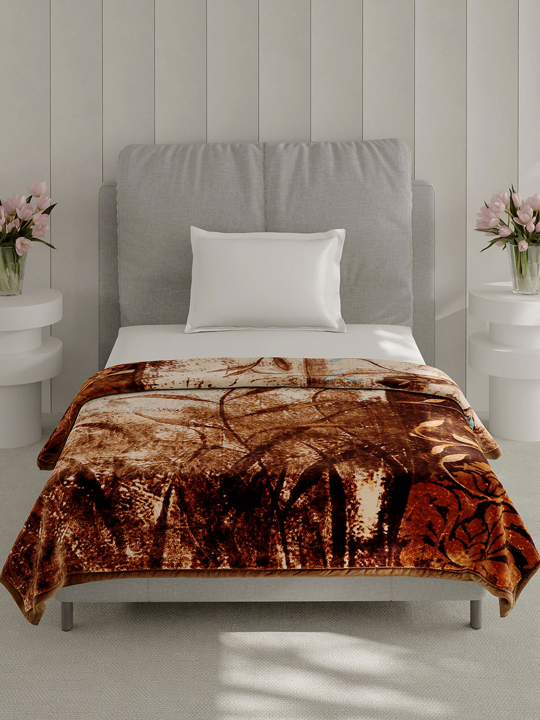 Printed Single Bed 1 Ply Blanket for Heavy Winter - (Soulmate)