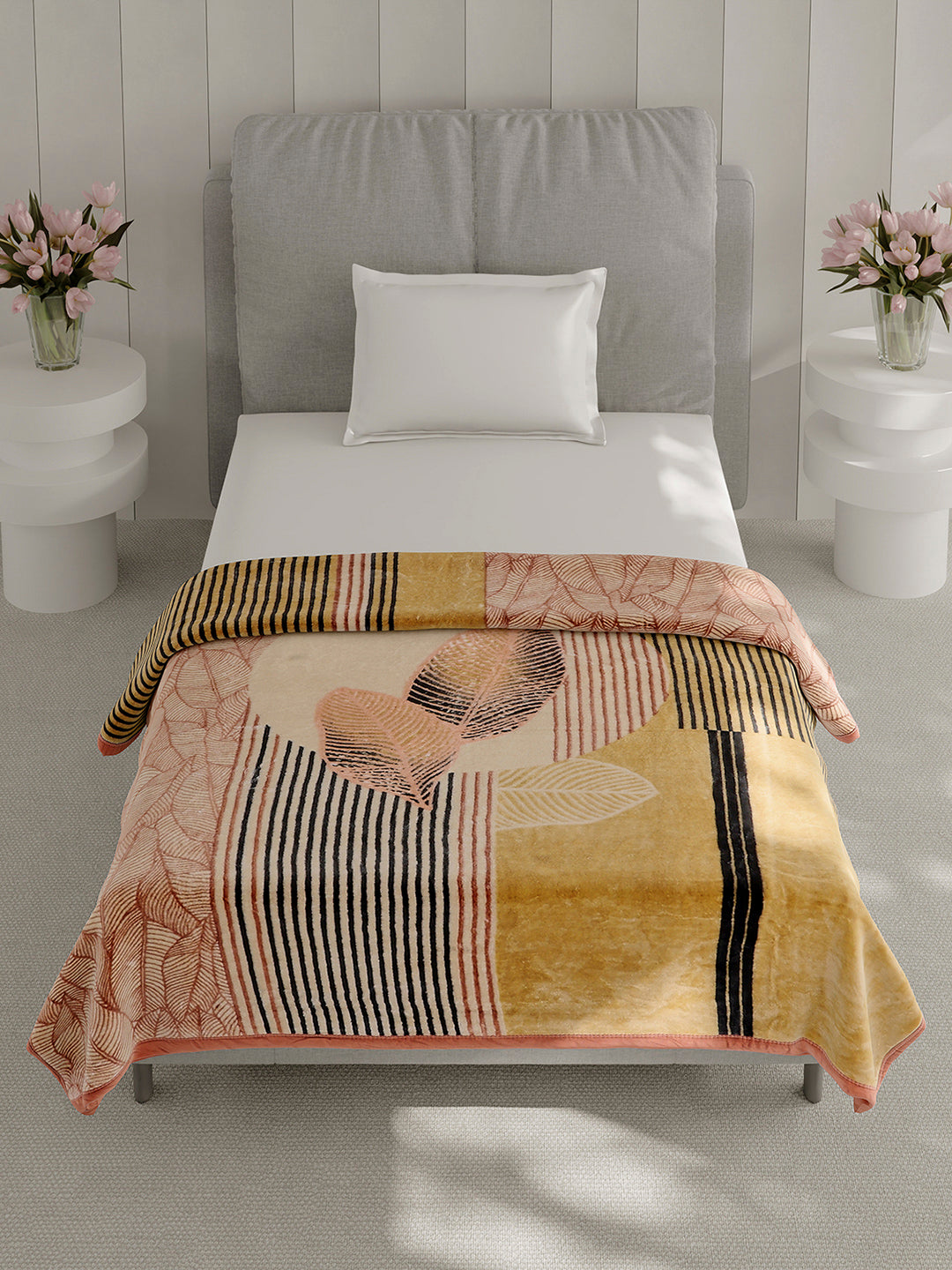 Printed Single Bed 1 Ply Blanket for Heavy Winter - (Soulmate)