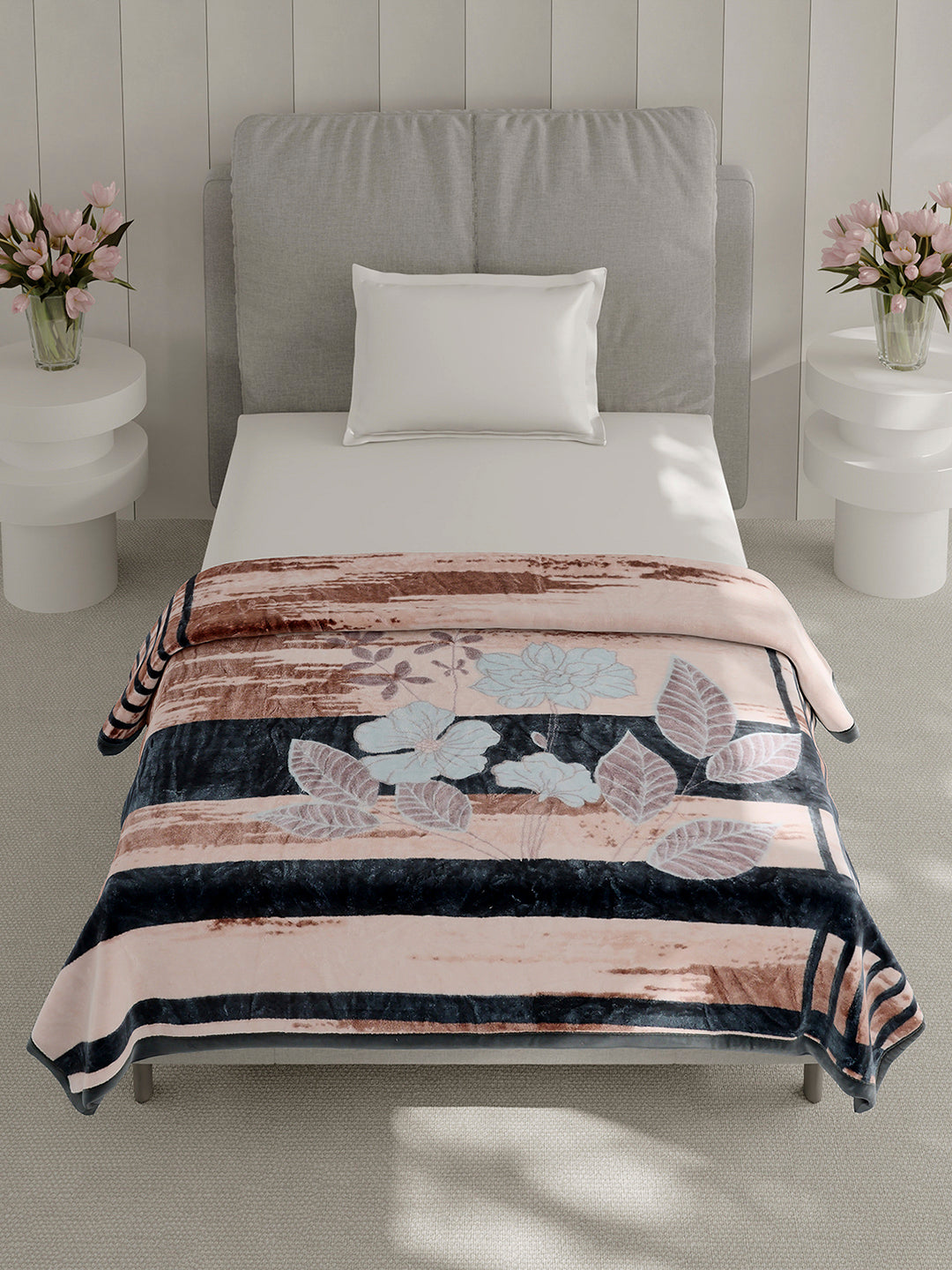 Printed Single Bed 1 Ply Blanket for Heavy Winter - (Soulmate)