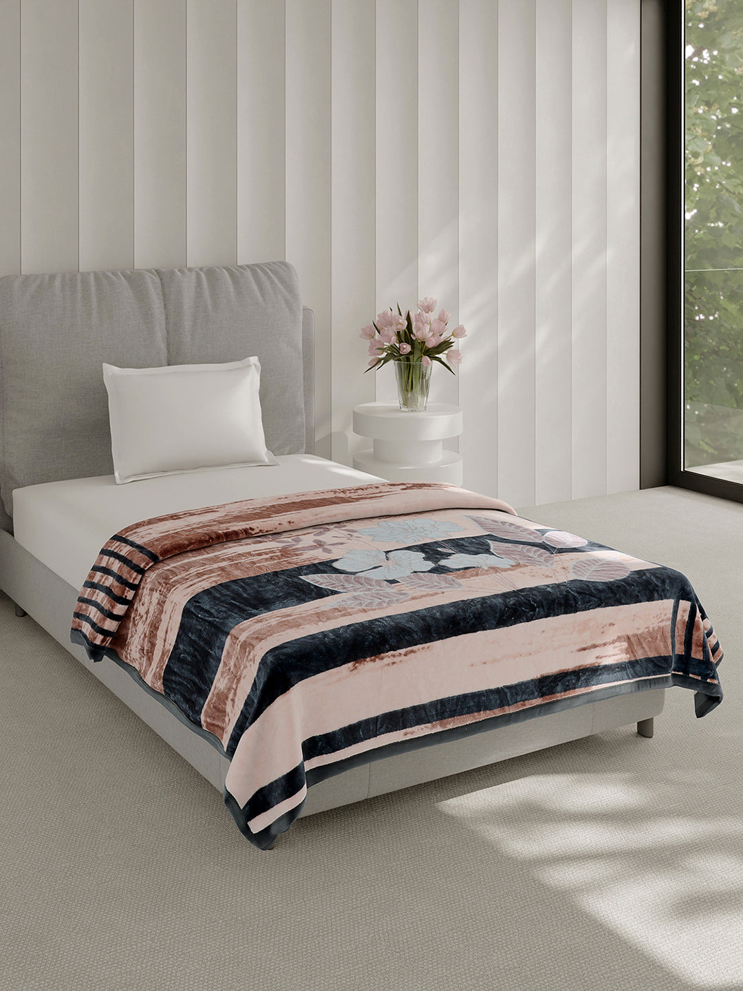 Printed Single Bed 1 Ply Blanket for Heavy Winter - (Soulmate)