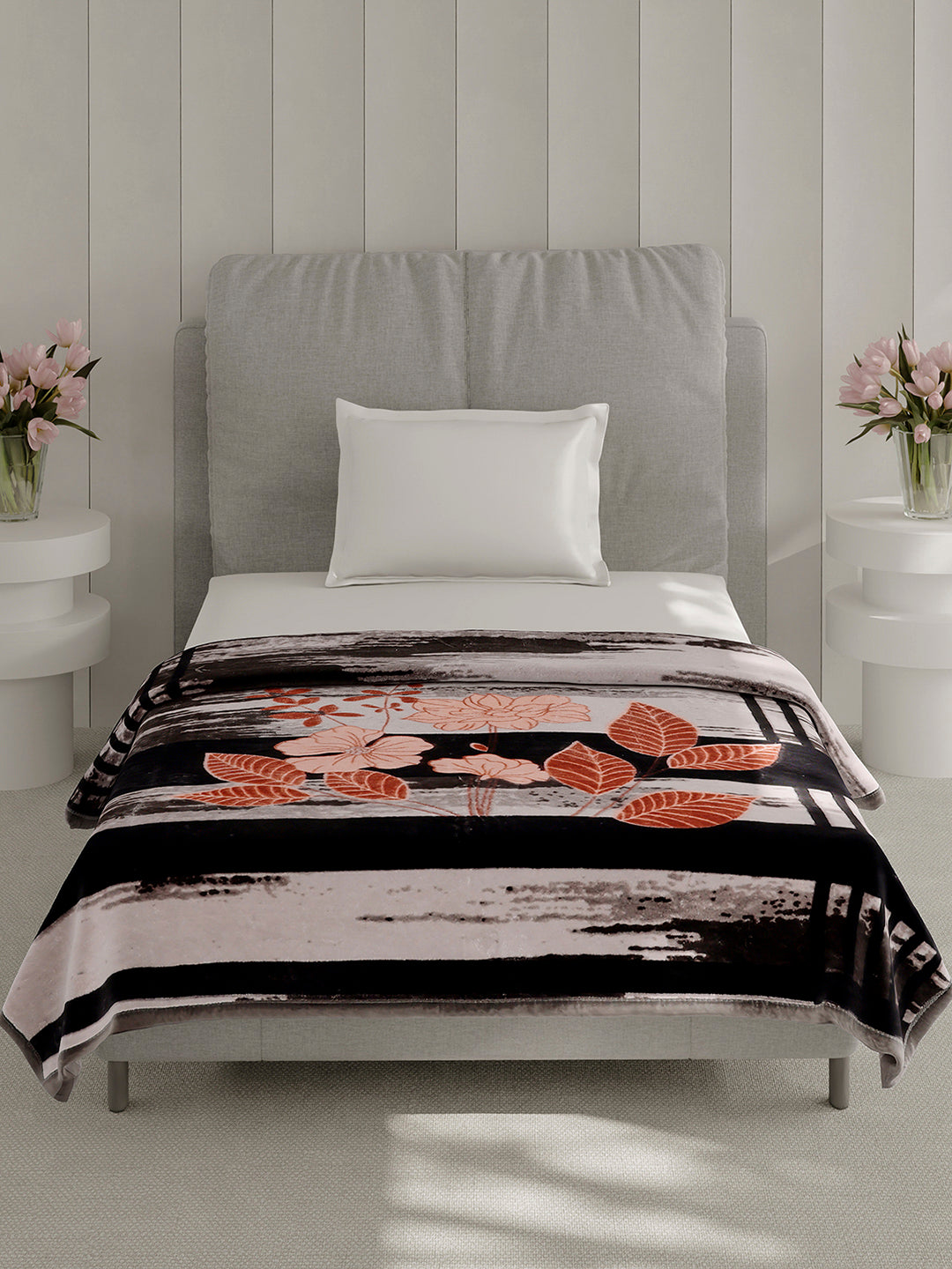 Printed Single Bed 1 Ply Blanket for Heavy Winter - (Soulmate)