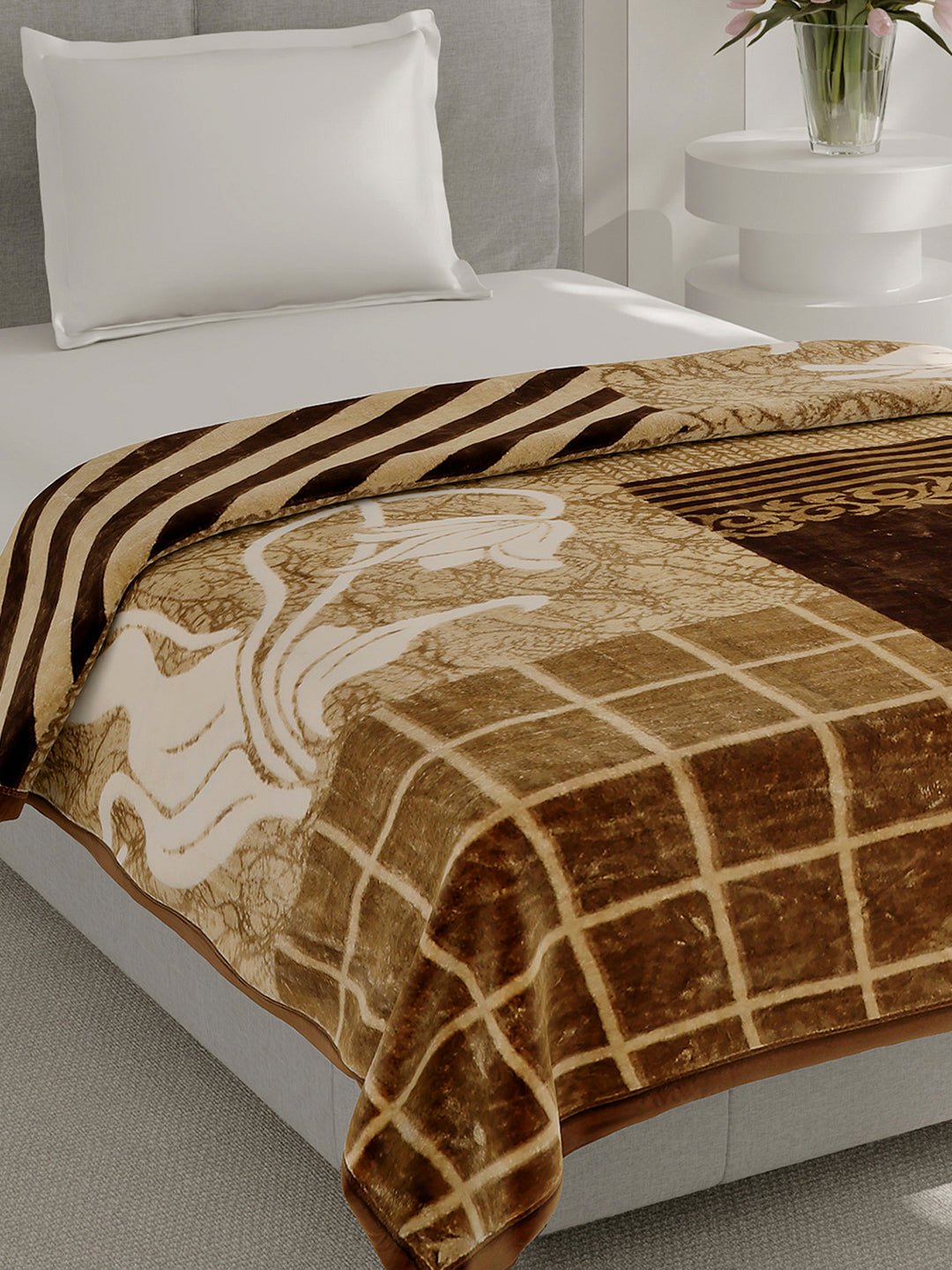 Printed Single Bed 1 Ply Blanket for Heavy Winter - (Soulmate)
