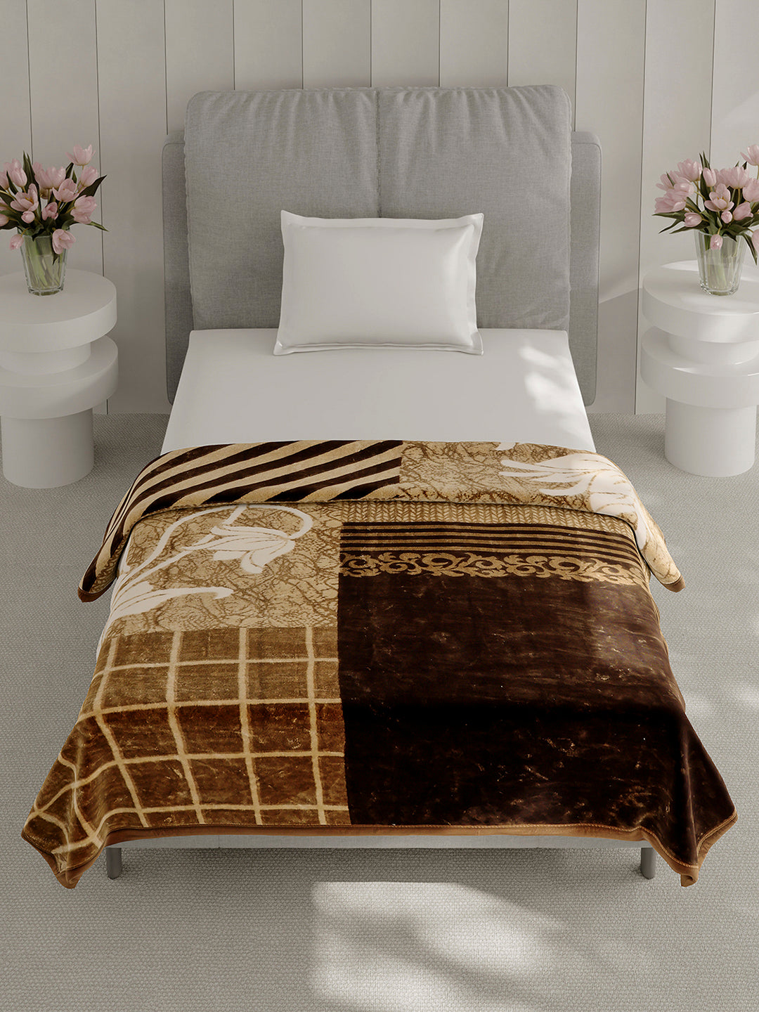 Printed Single Bed 1 Ply Blanket for Heavy Winter - (Soulmate)