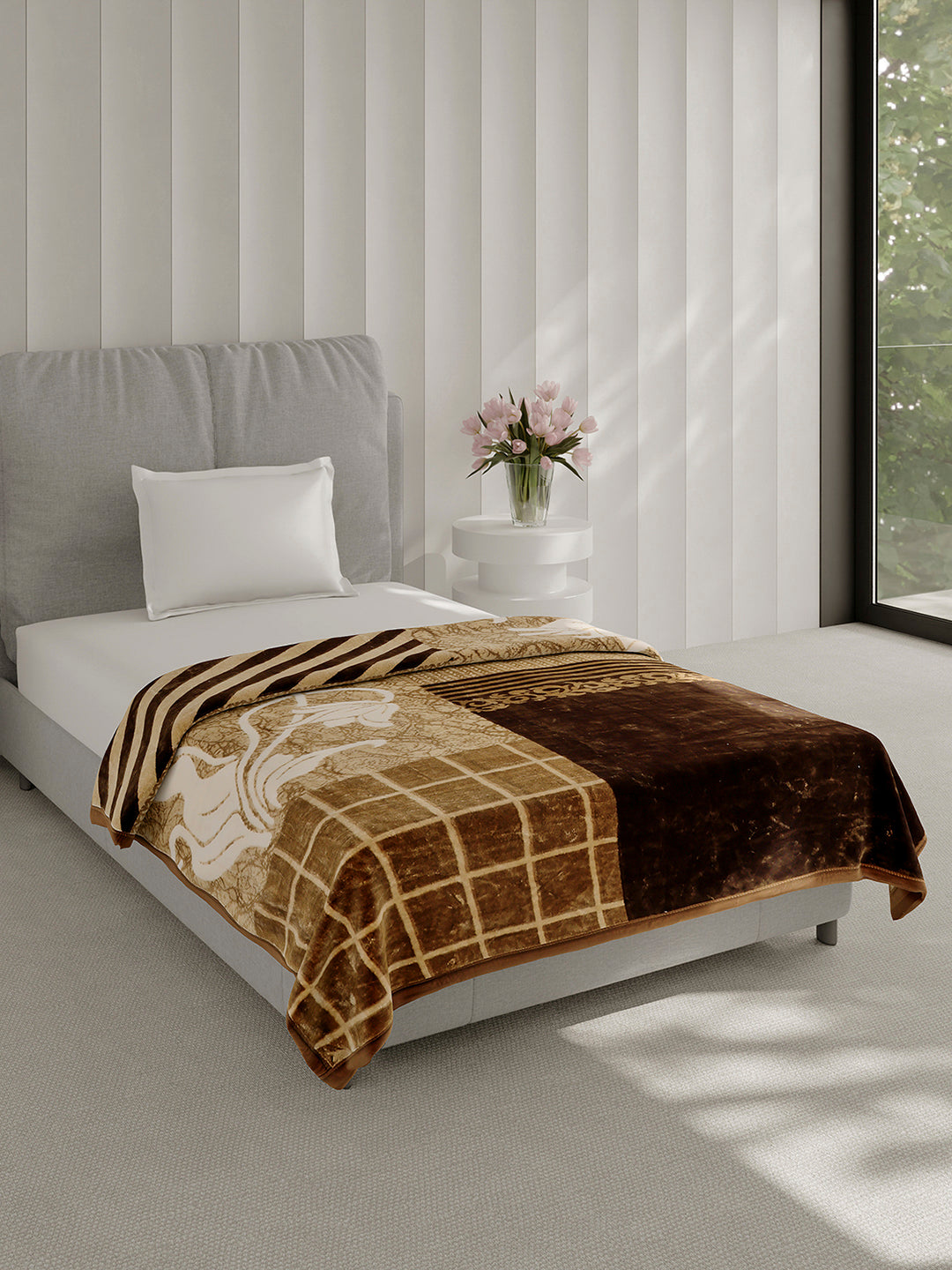 Printed Single Bed 1 Ply Blanket for Heavy Winter - (Soulmate)