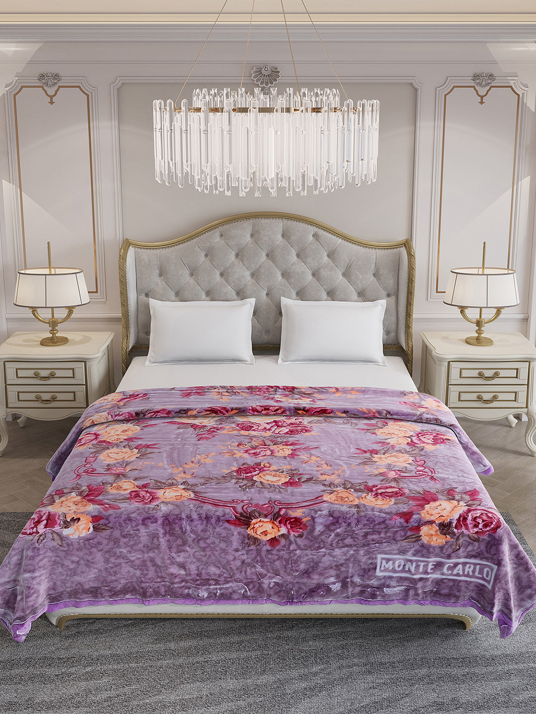 Printed Double Bed Reversible Blanket 3 Ply, 1516 GSM, 8 kg (Superimo)