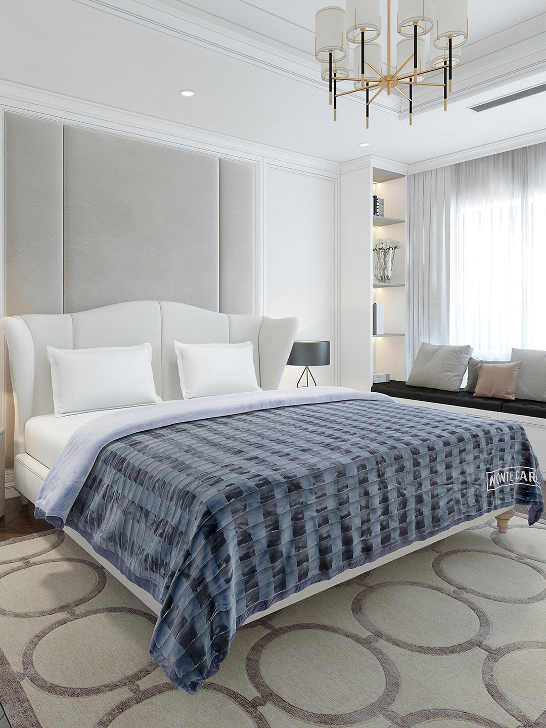 Printed Double Bed 2 Ply, 720 GSM Blanket for Heavy Winter - (Vibe Tribe)