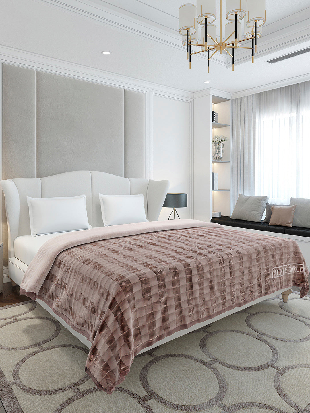 Printed Double Bed 2 Ply, 720 GSM Blanket for Heavy Winter - (Vibe Tribe)