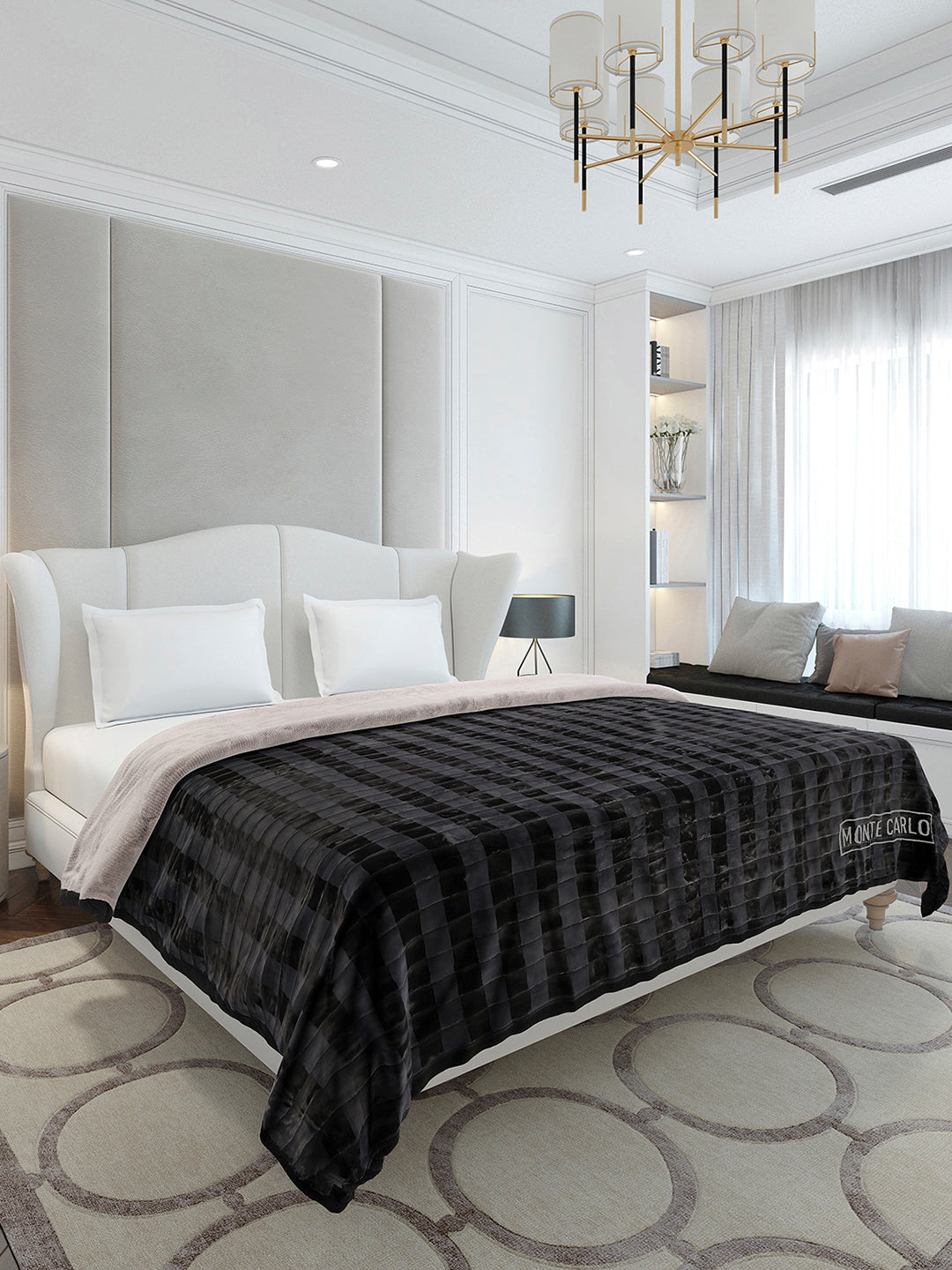 Printed Double Bed 2 Ply, 720 GSM Blanket for Heavy Winter - (Vibe Tribe)