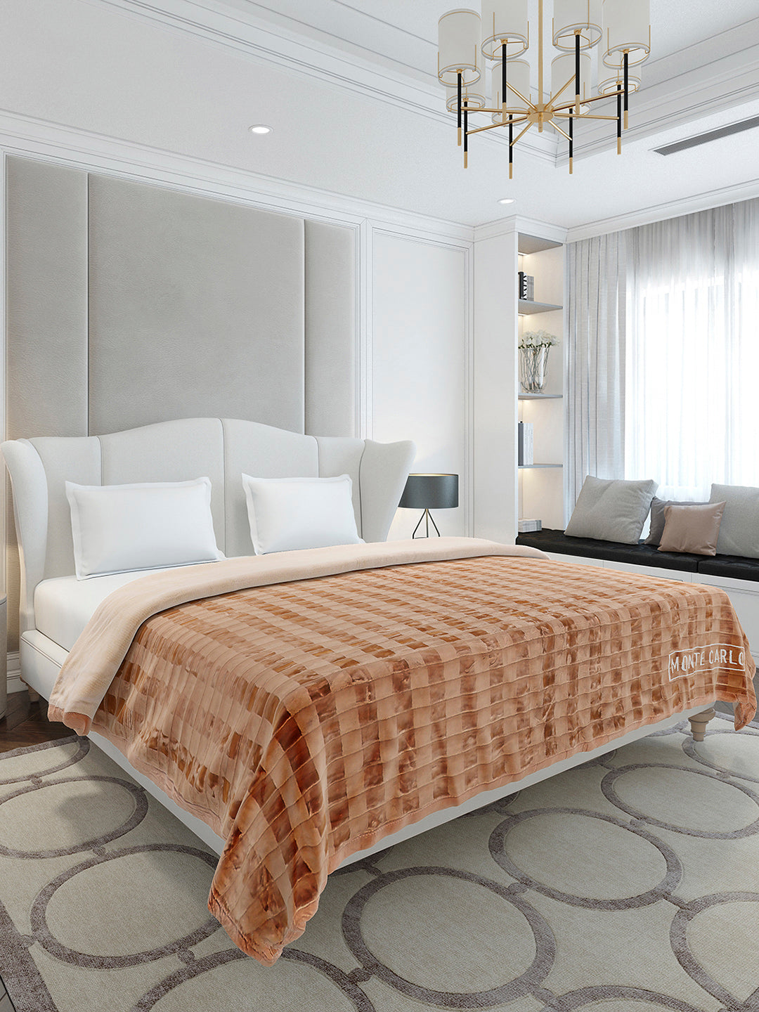 Printed Double Bed 2 Ply, 720 GSM Blanket for Heavy Winter - (Vibe Tribe)