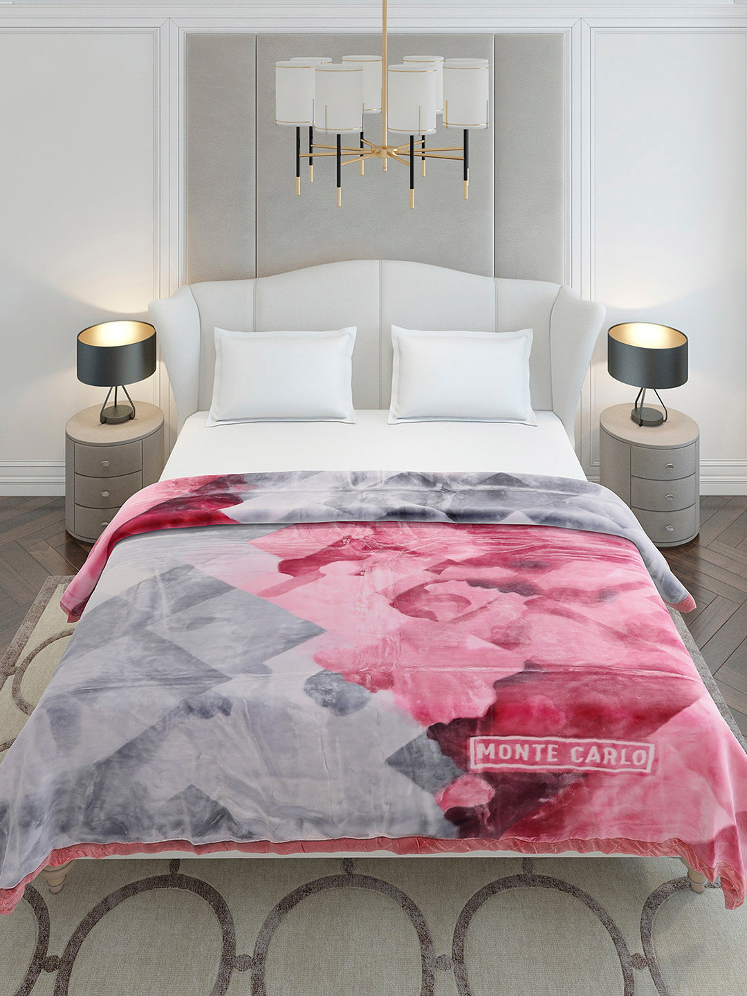 Printed Double Bed 2 Ply, 909 GSM Embossed Blanket for Heavy Winter - (Vista Plus)