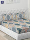 120 GSM Polyester Double Bed 1 Bedsheet with 2 Pillow Covers (Dazzle)