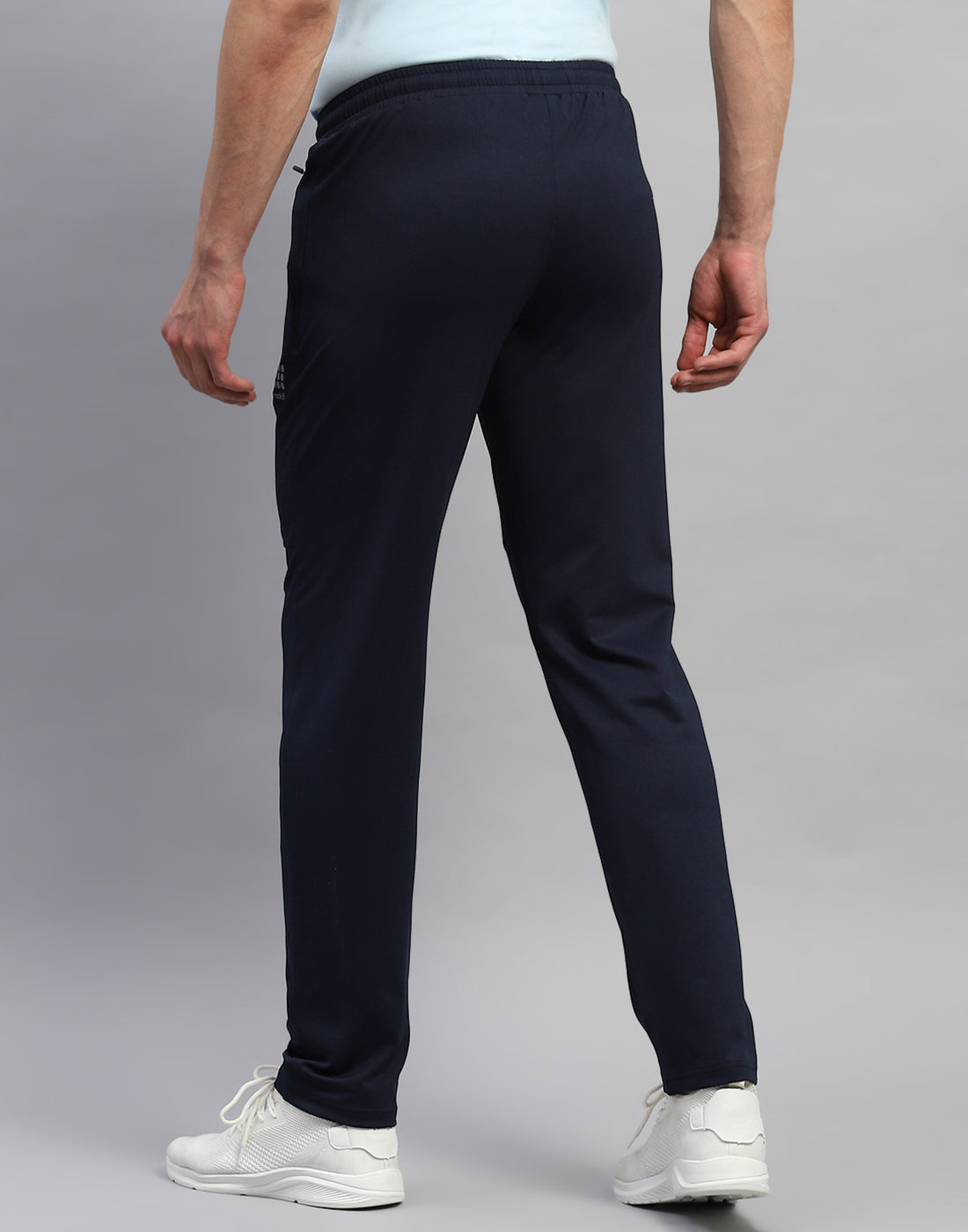 Men Navy Blue Solid Regular Fit Lower