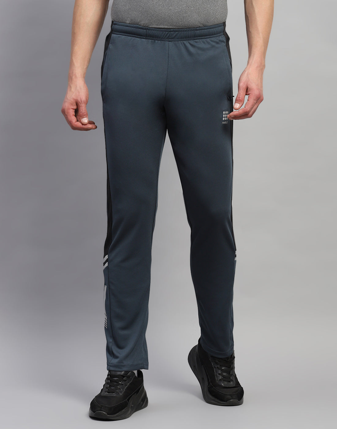 Men Grey Solid Regular Fit Lower