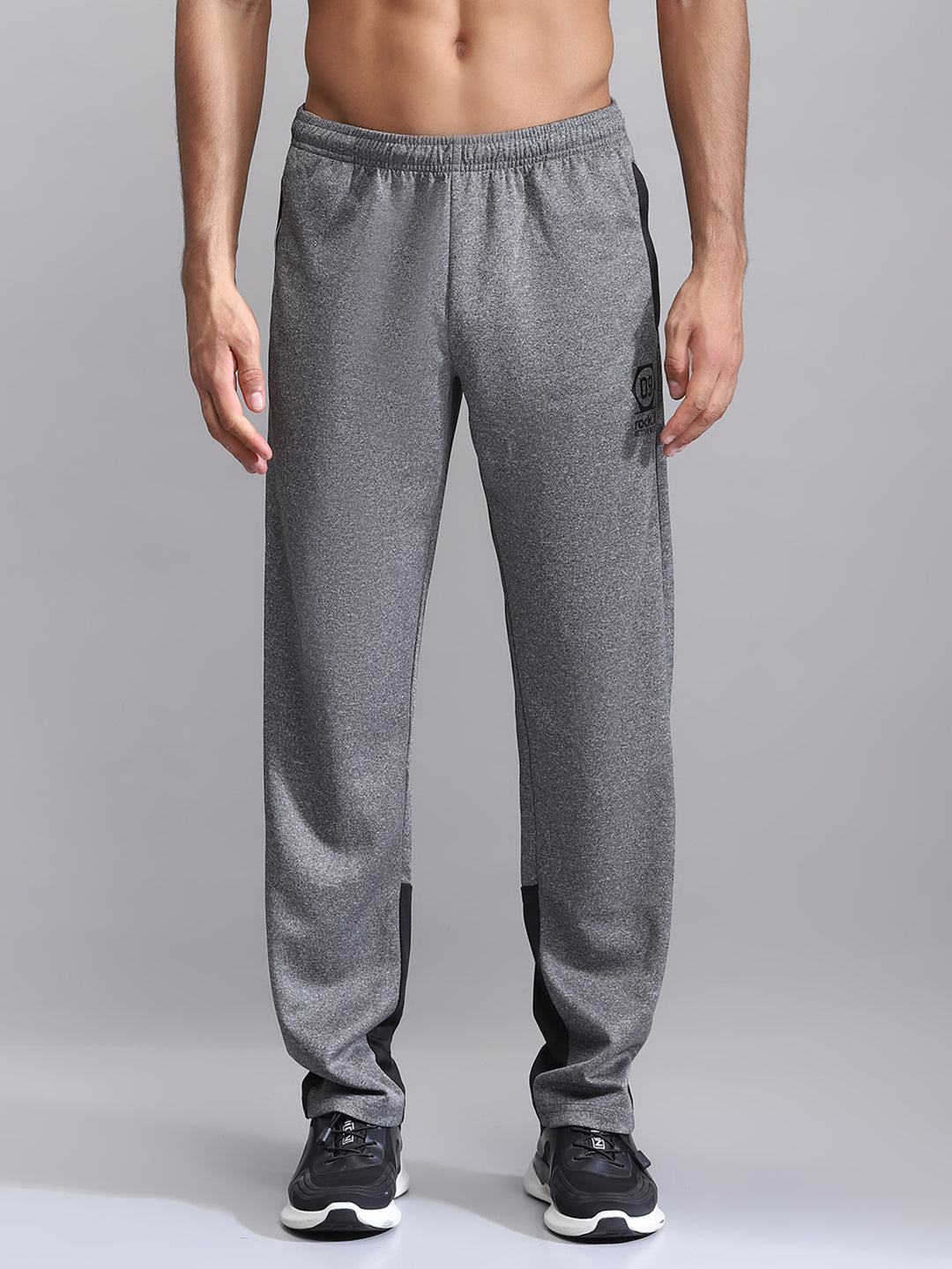 Men Grey Solid Regular Fit Lower