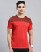 Rock.it Men Red Solid Round Neck Half Sleeve T-Shirt
