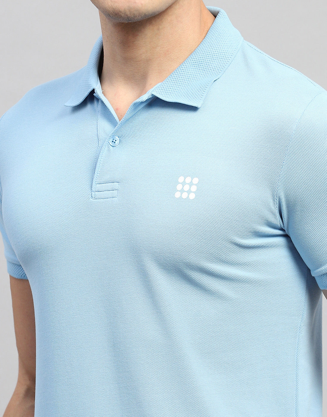 Rock.it Men Blue Solid Polo Collar Half Sleeve T-Shirt
