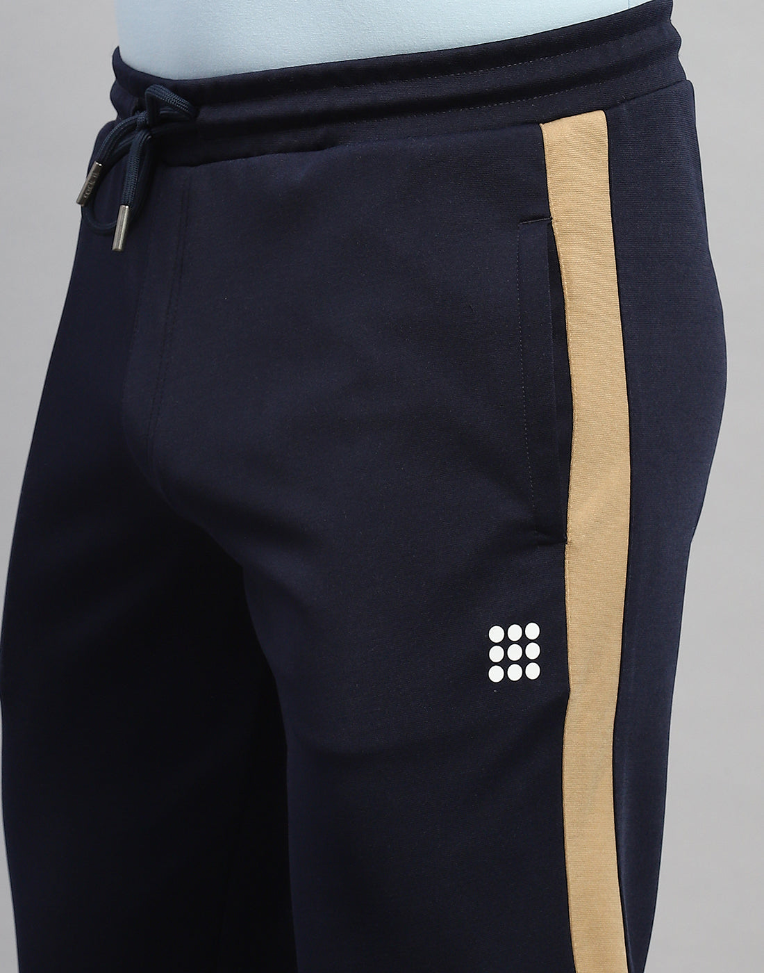 Men Navy Blue Solid Regular Fit Jogger