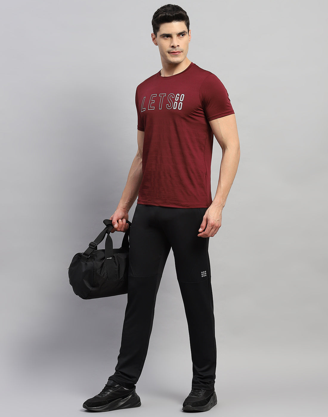 Men Black Solid Regular Fit Lower