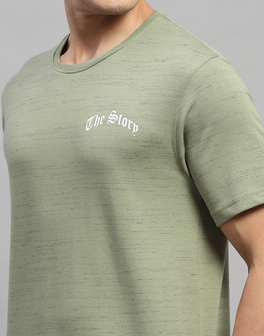 Men Green Solid Round Neck Half Sleeve Lower Set