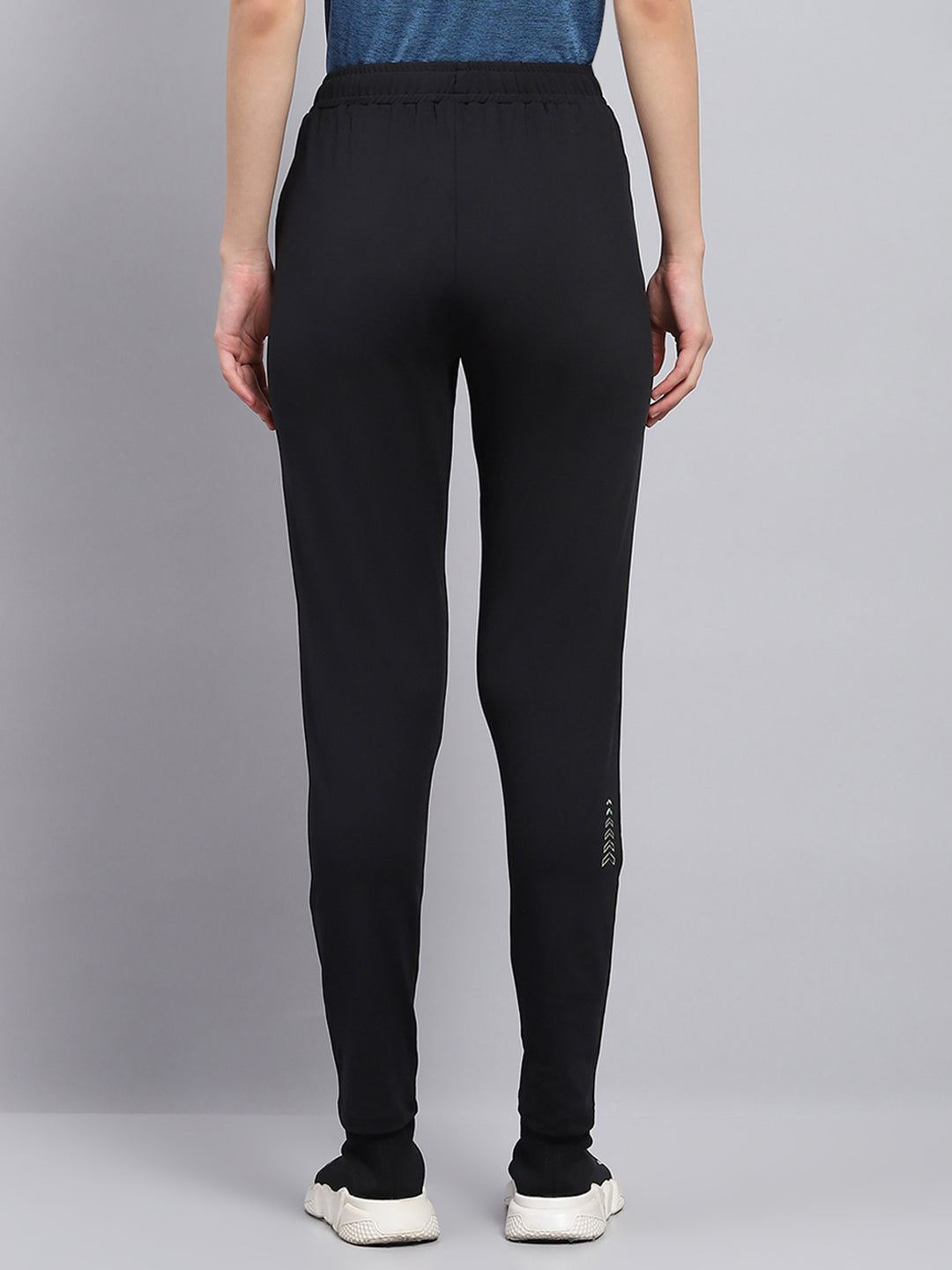 Women Black Solid Regular Fit Lower