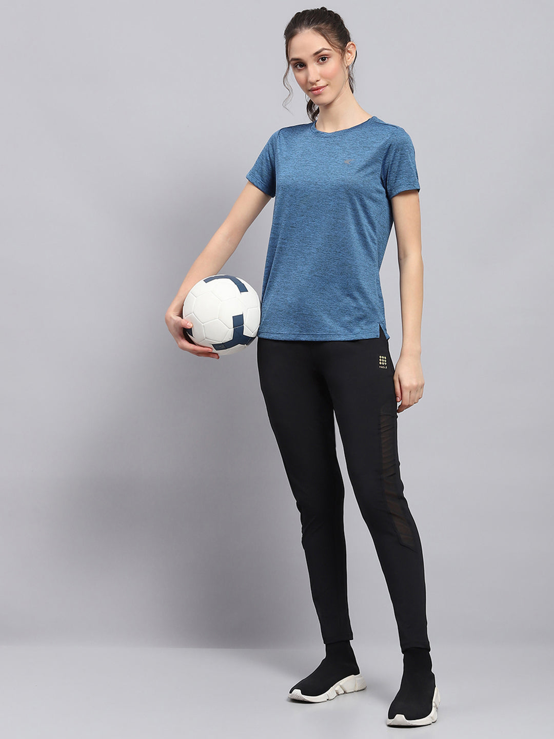 Women Black Solid Regular Fit Lower