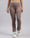 Women Brown Solid Regular Fit Yoga Pant