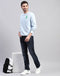 Rock.it Men Sky Blue Printed Round Neck Full Sleeve Sweatshirt