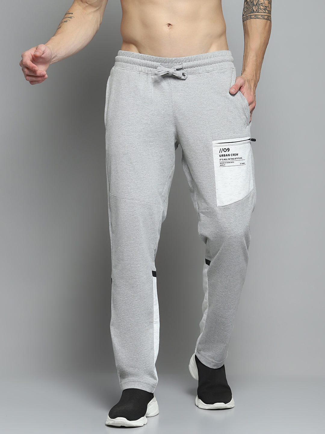 Men Grey Printed Lower