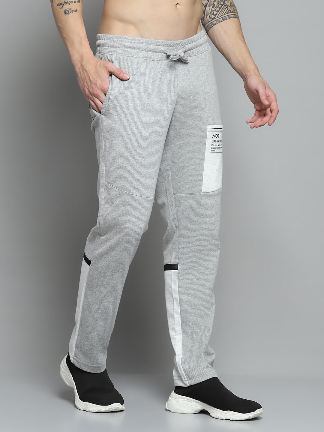 Men Grey Printed Lower