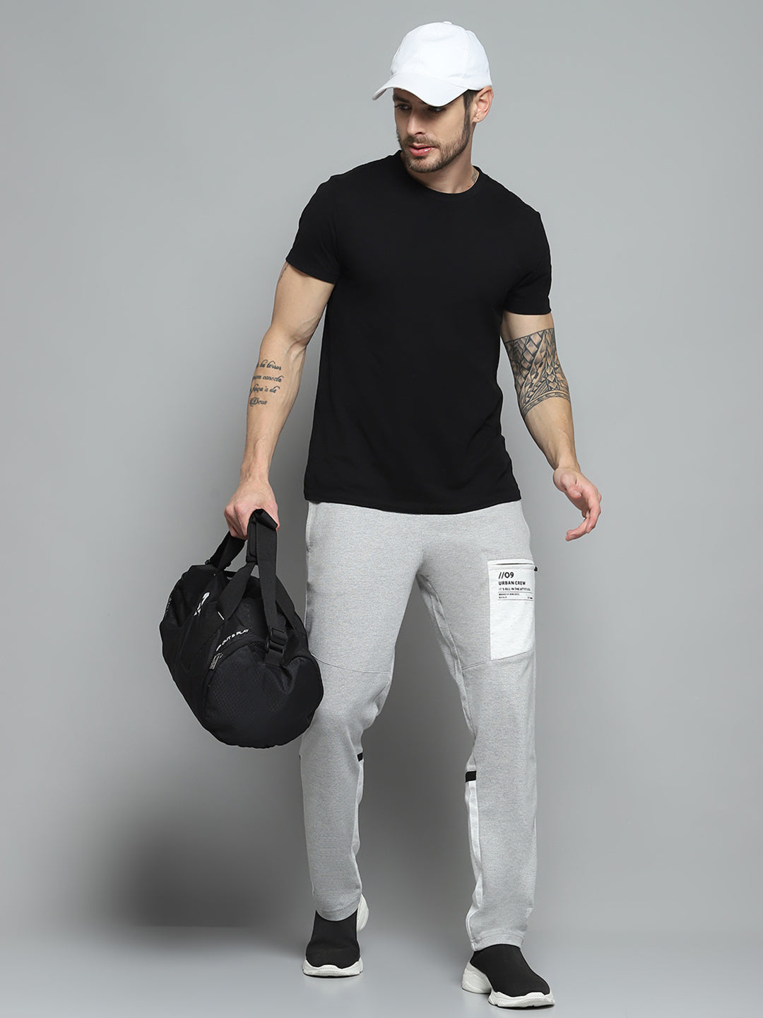 Men Grey Printed Lower