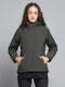 Rock.it Women Olive Solid Hooded Full Sleeve Jacket