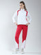 Rock.it Women White & Red Solid Mock Neck Full Sleeve Winter Tracksuit