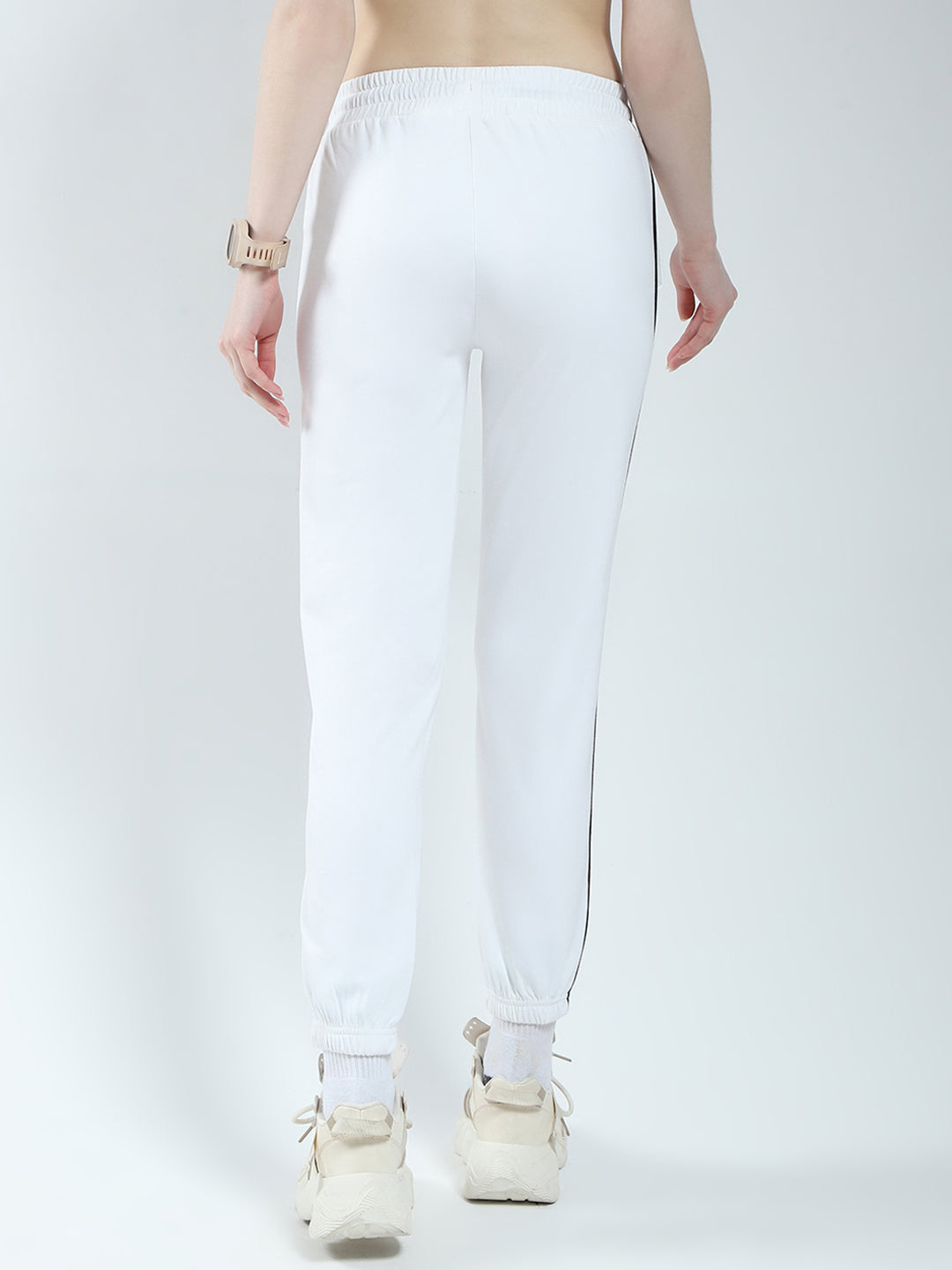 Rock.it Women White Solid Regular Fit Winter Lower