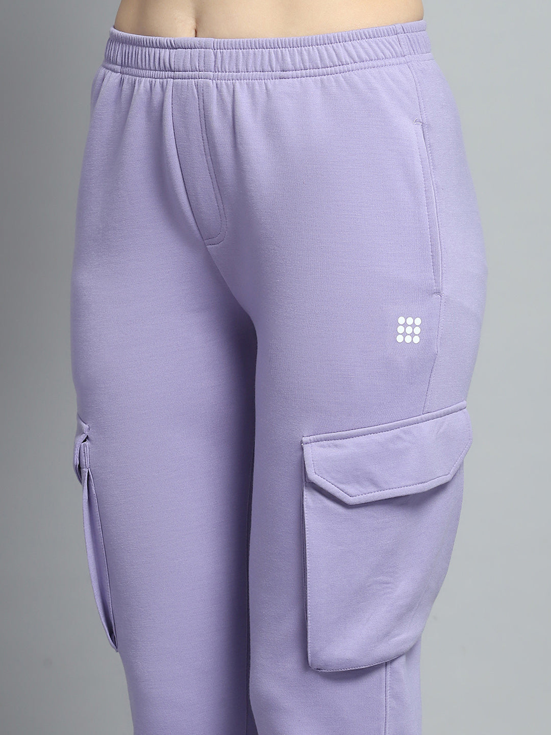 Women Purple Solid Regular Fit Jogger