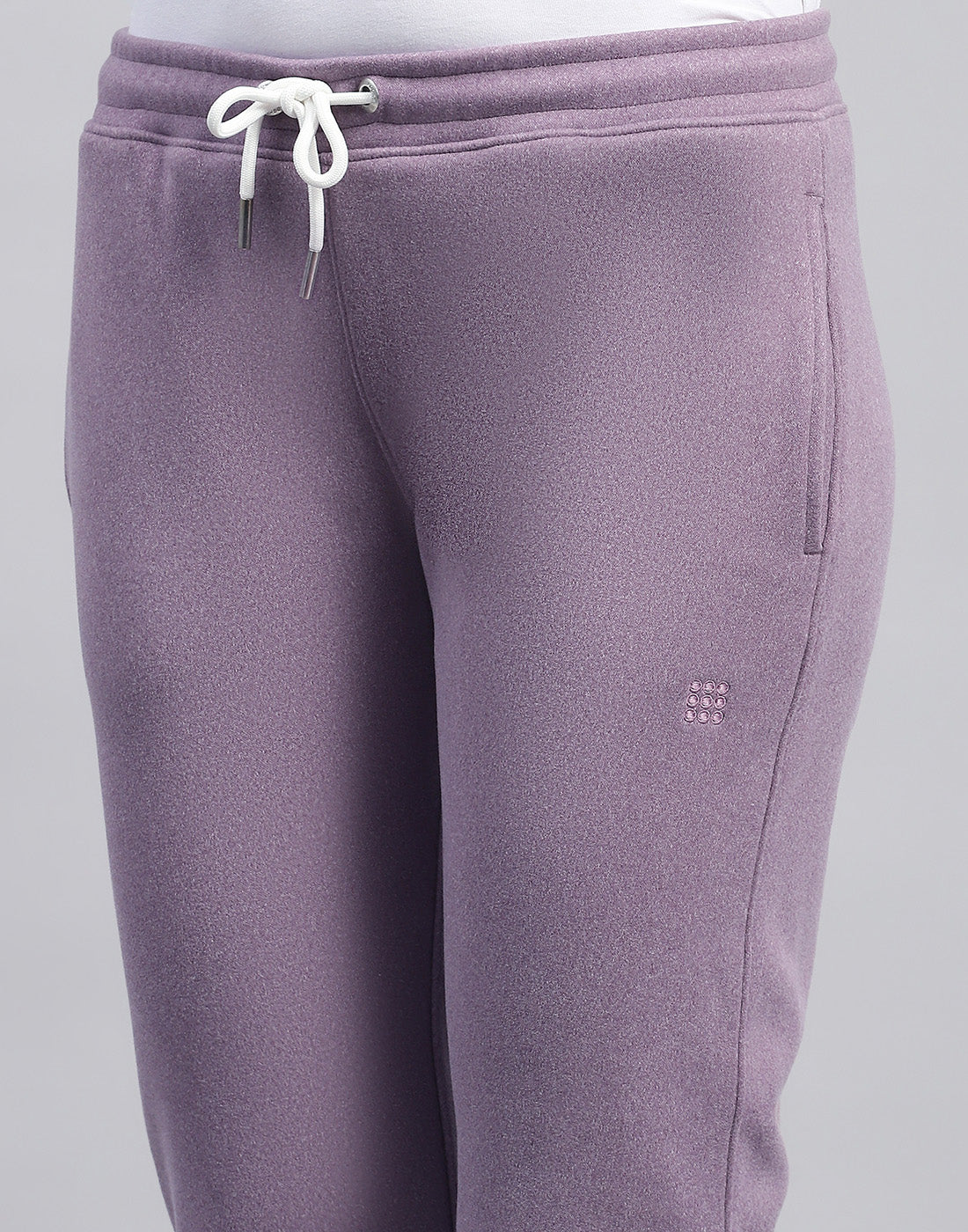 Women Purple Solid Regular Fit Winter Lower