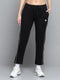 Women Black Solid Regular Fit Lower